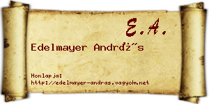 Edelmayer András névjegykártya